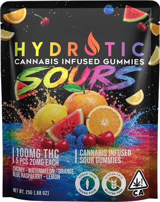 Hydrotic Sourz cannabis infused gummies